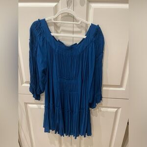 Free People blue gauzy swing dress